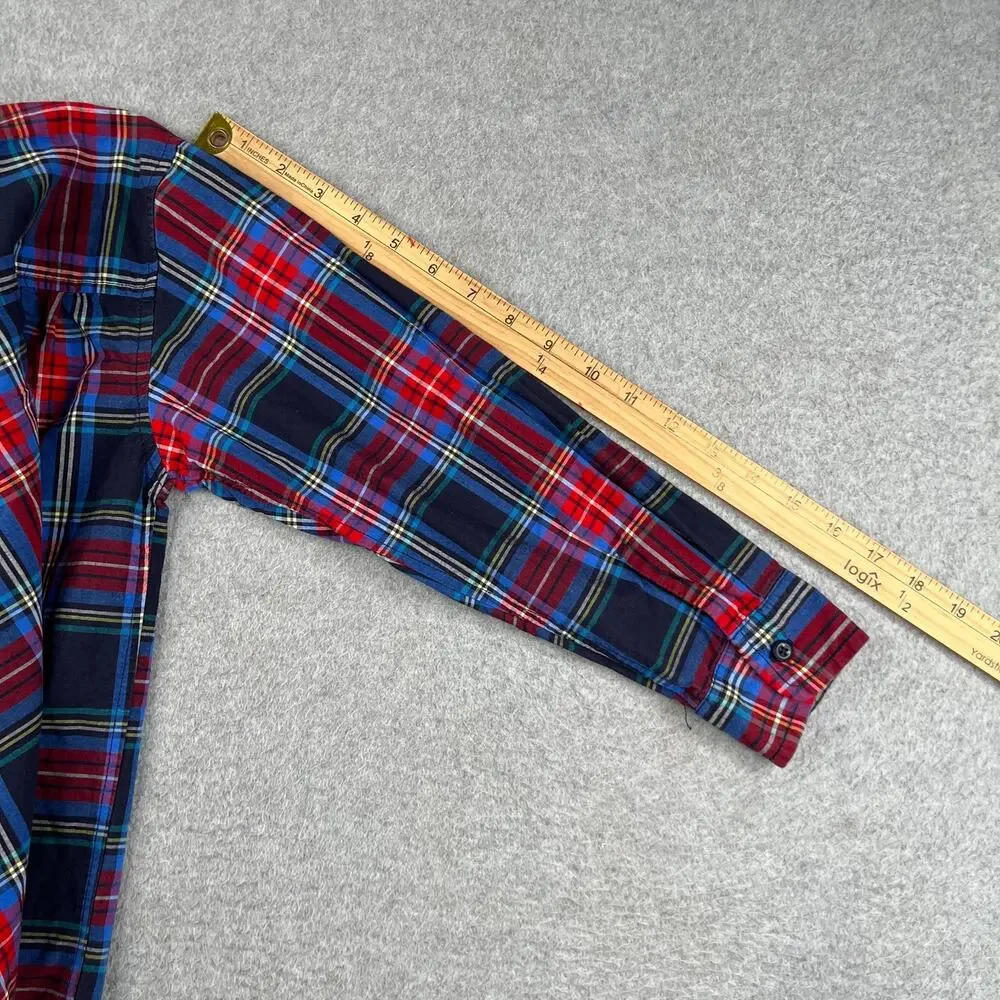 Osh Kosh B'Gosh Long Sleeve Button Up Shirt Tartan Plaid Casual Classic Size 7